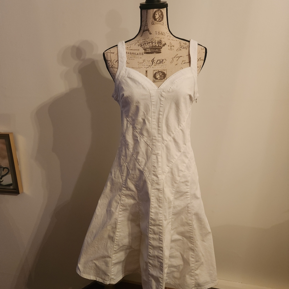 Ralph Lauren White Sleeveless Midi Dress